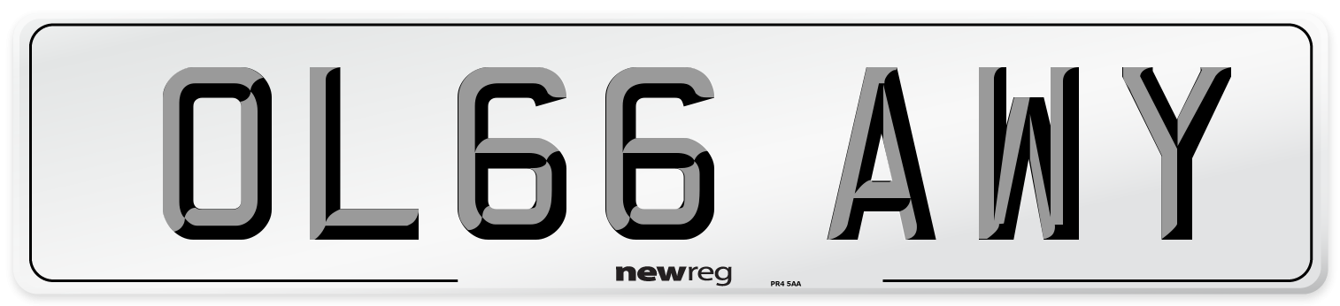 OL66 AWY Number Plate from New Reg